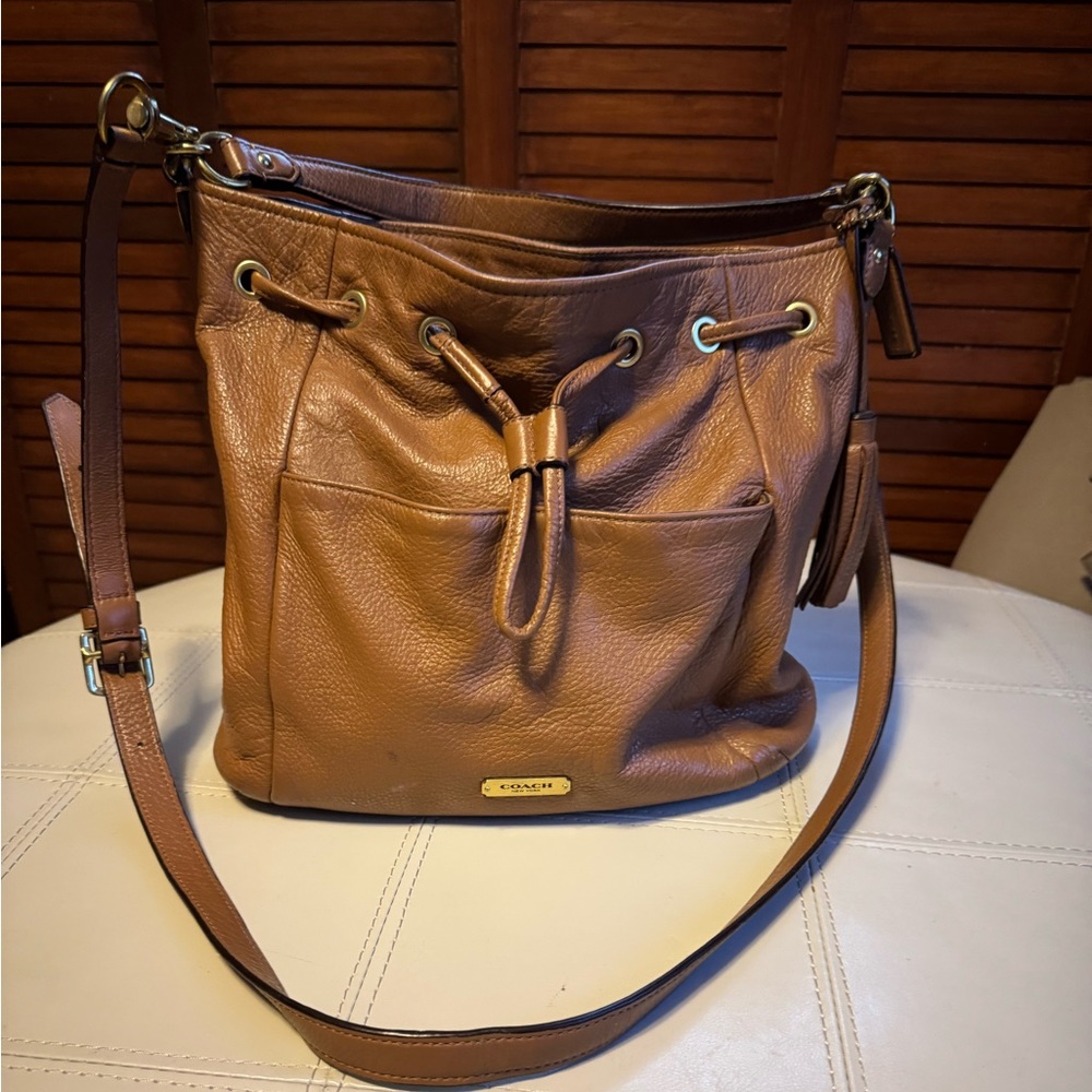 Coach Avery Leather Drawstring  (F27003)